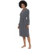 imageALCEA ROSEA Women Lightweight Kimono Robe Long Spa Hotel Bathrobe Microfiber Shawl Soft Sleepwear Ladies LoungewearGrey02