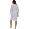 imageALCEA ROSEA Womens Cotton Robes Lightweight Lace robe Soft Knit Sleepwear Loungewear Ladies Bride RobeGrey