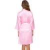imageALCEA ROSEA Womens Cotton Robes Lightweight Lace robe Soft Knit Sleepwear Loungewear Ladies Bride RobePink1