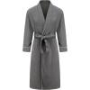 imageALCEA ROSEA Women Lightweight Kimono Robe Long Spa Hotel Bathrobe Microfiber Shawl Soft Sleepwear Ladies LoungewearGrey02