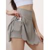 imageALCEA ROSEA Woman Athletic Mini Skirts Casual High Waisted Scalloped Hem Skorts with Pockets for Golf Tennis Sport 7885Grey