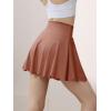 imageALCEA ROSEA Woman Athletic Mini Skirts Casual High Waisted Scalloped Hem Skorts with Pockets for Golf Tennis Sport 7885Khaki