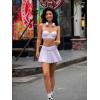imageALCEA ROSEA Woman Athletic Mini Skirts Casual High Waisted Scalloped Hem Skorts with Pockets for Golf Tennis Sport 7885Light Purple