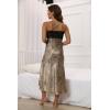 imageALCEA ROSEA Women Silk Satin Nightgown Sexy Lace Chemise Lingerie Long Sleepdress for Ladies Sleepwear Slip NegligeeLeopard2