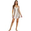 imageALCEA ROSEA Women Sleepwear Sexy Lingerie Nightgown Lace Chemise Satin Slip Silk Negligee Nightie073smilk Tea