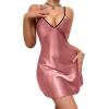 imageALCEA ROSEA Women Sleepwear Sexy Lingerie Nightgown Lace Chemise Satin Slip Silk Negligee Nightie3870pink
