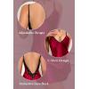 imageALCEA ROSEA Women Sleepwear Sexy Lingerie Nightgown Lace Chemise Satin Slip Silk Negligee Nightie3870red