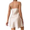 imageALCEA ROSEA Women Sleepwear Sexy Lingerie Nightgown Lace Chemise Satin Slip Silk Negligee Nightie3871champagne