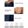 imageALCEA ROSEA Women Sleepwear Sexy Lingerie Nightgown Lace Chemise Satin Slip Silk Negligee Nightie3871navy