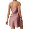 imageALCEA ROSEA Women Sleepwear Sexy Lingerie Nightgown Lace Chemise Satin Slip Silk Negligee Nightie3871pink