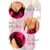 imageALCEA ROSEA Women Sleepwear Sexy Lingerie Nightgown Lace Chemise Satin Slip Silk Negligee Nightie3872red