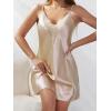 imageALCEA ROSEA Women Sleepwear Sexy Lingerie Nightgown Lace Chemise Satin Slip Silk Negligee Nightie3955champagne