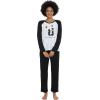imageALCEA ROSEA Womens Cotton Sleepwear Cute PANDA Printed Short Sleeve pajama set Soft Pjs Nightwear with PocketsBlack01