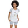 imageALCEA ROSEA Womens Cotton Sleepwear Cute PANDA Printed Short Sleeve pajama set Soft Pjs Nightwear with PocketsGrey