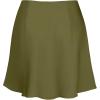 imageALCEA ROSEA Womens Elegant Silky Satin Mini Skirt High Waist Short Skirt Leopard Print Mini A Line Skirts for WomenArmy Green