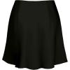 imageALCEA ROSEA Womens Elegant Silky Satin Mini Skirt High Waist Short Skirt Leopard Print Mini A Line Skirts for WomenBlack