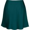 imageALCEA ROSEA Womens Elegant Silky Satin Mini Skirt High Waist Short Skirt Leopard Print Mini A Line Skirts for WomenGreen