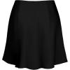 imageALCEA ROSEA Womens Elegant Silky Satin Mini Skirt High Waist Short Skirt Leopard Print Mini A Line Skirts for WomenJet Black