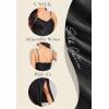 imageALCEA ROSEA Womens Long Satin Slip Dress Nightgowns Sexy Lingerie Adjustable Strap Midi Dress Silky Gown V Neck Under DressJet Black