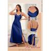 imageALCEA ROSEA Womens Long Satin Slip Dress Nightgowns Sexy Lingerie Adjustable Strap Midi Dress Silky Gown V Neck Under DressNavy