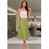 imageALCEA ROSEA Womens Satin High Waisted Silk Aline Wedding Elegant Elastic Midi Skirt7307apple Green