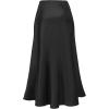 imageALCEA ROSEA Womens Satin High Waisted Silk Aline Wedding Elegant Elastic Midi Skirt7307black