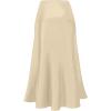 imageALCEA ROSEA Womens Satin High Waisted Silk Aline Wedding Elegant Elastic Midi Skirt7307champagne