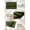 imageALCEA ROSEA Womens Satin High Waisted Silk Aline Wedding Elegant Elastic Midi Skirt7307green