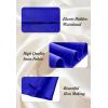 imageALCEA ROSEA Womens Satin High Waisted Silk Aline Wedding Elegant Elastic Midi Skirt7307royal Blue