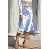 imageALCEA ROSEA Womens Satin High Waisted Silk Aline Wedding Elegant Elastic Midi SkirtKanas Lake