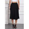 imageALCEA ROSEA Womens Satin High Waisted Silky Midi Skirt Elastic Aline Skirt for Wedding Party Work7302jet Black