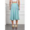 imageALCEA ROSEA Womens Satin High Waisted Silky Midi Skirt Elastic Aline Skirt for Wedding Party Work7302light Green