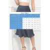 imageALCEA ROSEA Womens Satin High Waisted Silky Midi Skirt Elastic Aline Skirt for Wedding Party Work7302navy