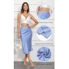 imageALCEA ROSEA Womens Satin High Waisted Silky Midi Skirt Elastic Aline Skirt for Wedding Party Work7302sky Blue