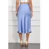 imageALCEA ROSEA Womens Satin High Waisted Silky Midi Skirt Elastic Aline Skirt for Wedding Party Work7302sky Blue