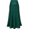 imageALCEA ROSEA Womens Satin High Waisted Silky Midi Skirt Elastic Aline Skirt for Wedding Party Work7307dark Green