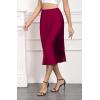 imageALCEA ROSEA Womens Satin High Waisted Silky Midi Skirt Elastic Aline Skirt for Wedding Party WorkBurgundy