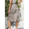 imageALCEA ROSEA Womens Satin High Waisted Silky Midi Skirt Elastic Aline Skirt for Wedding Party WorkLeopard