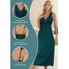 imageALCEA ROSEA Womens Sexy Lingerie Sheer Mesh Babydoll Sleepwear Pajamas Lace V Neck Sleeveless Chemise Nightgowns 3805Dark Greensilky