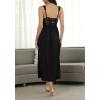 imageALCEA ROSEA Womens Sexy Nightgowns Long Floral Lace silky Lingerie supportive Chemises Full slip for Women Elegant Sleepwear123black