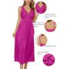 imageALCEA ROSEA Womens Sexy Nightgowns Long Floral Lace silky Lingerie supportive Chemises Full slip for Women Elegant Sleepwear123rose