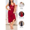 imageALCEA ROSEA Womens Sexy Nightgowns Long Floral Lace silky Lingerie supportive Chemises Full slip for Women Elegant SleepwearBurgundy