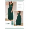 imageALCEA ROSEA Womens Sexy Nightgowns Long Floral Lace silky Lingerie supportive Chemises Full slip for Women Elegant SleepwearDark Green