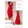 imageALCEA ROSEA Womens Sexy Nightgowns Long Floral Lace silky Lingerie supportive Chemises Full slip for Women Elegant SleepwearFlame Red