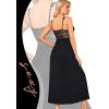 imageALCEA ROSEA Womens Sexy Nightgowns Long Floral Lace silky Lingerie supportive Chemises Full slip for Women Elegant SleepwearJet Blackjersey