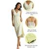 imageALCEA ROSEA Womens Sexy Nightgowns Long Floral Lace silky Lingerie supportive Chemises Full slip for Women Elegant SleepwearLight Yellowjersey