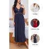 imageALCEA ROSEA Womens Sexy Nightgowns Long Floral Lace silky Lingerie supportive Chemises Full slip for Women Elegant SleepwearNavy Blue
