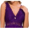 imageALCEA ROSEA Womens Sexy Nightgowns Long Floral Lace silky Lingerie supportive Chemises Full slip for Women Elegant SleepwearVioletjersey
