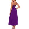 imageALCEA ROSEA Womens Sexy Nightgowns Long Floral Lace silky Lingerie supportive Chemises Full slip for Women Elegant SleepwearVioletjersey