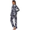 imageALCEA ROSEA Womens Silk Satin Pajamas Set 2 Piece Silky Pj Sets Sleepwear Loungewear Button Down Short Sleeve Bridesmaid PjsNavy Flower